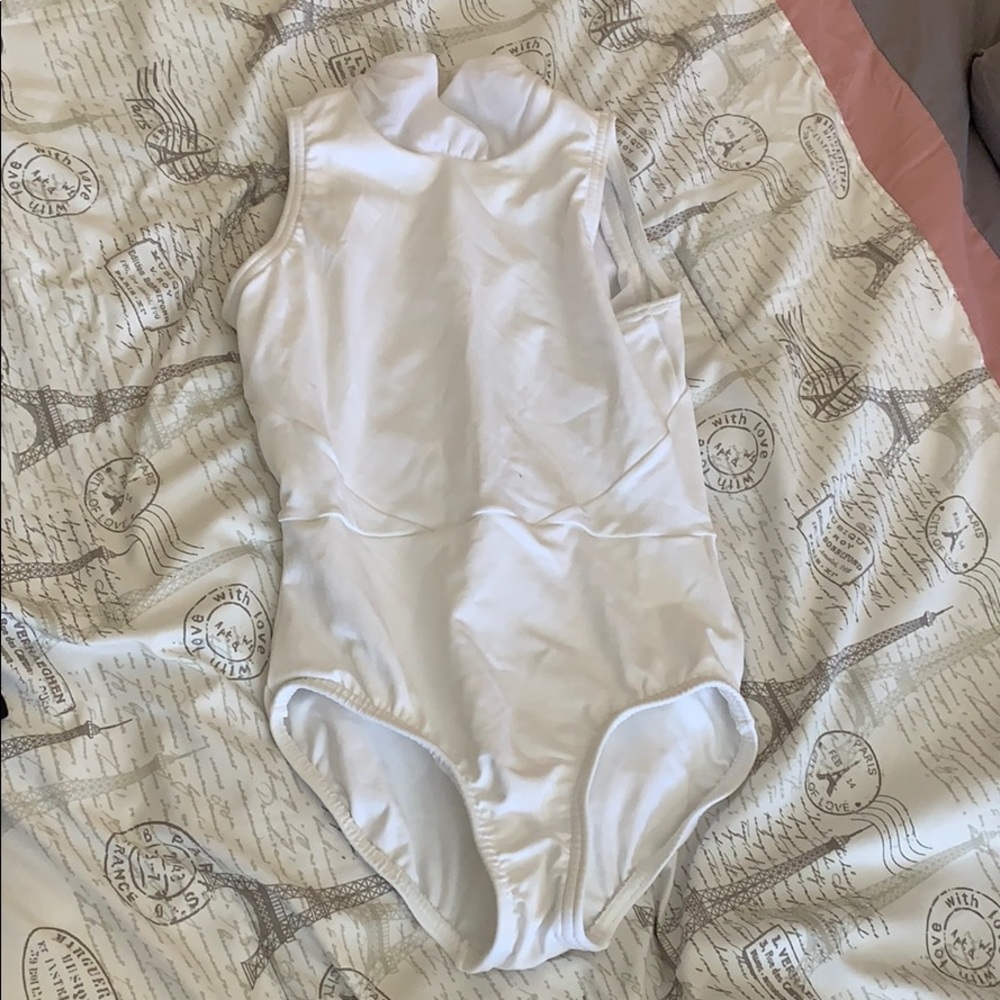 Girls white leotard